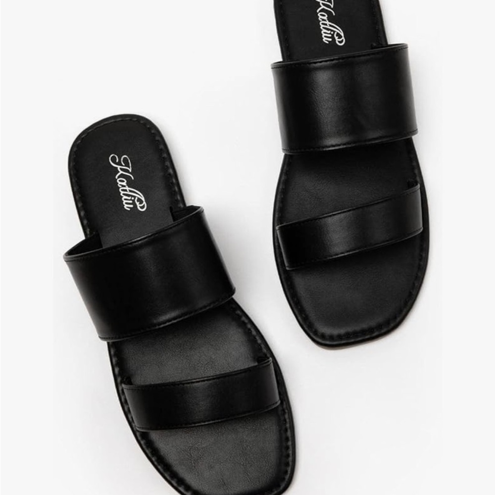 Black Women's Slide Sandals
